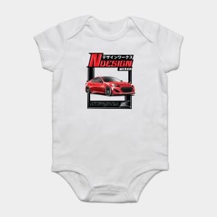 hyundai genesis 3.8 coupe red Baby Bodysuit